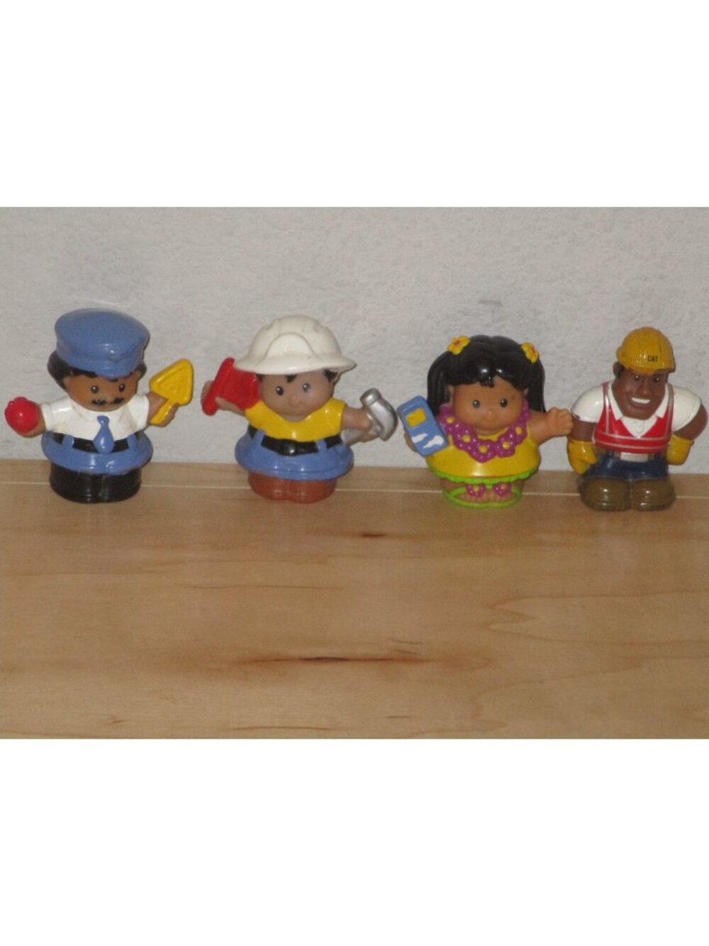 Fisher Price Little People Bus Driver Cat Worker Hawaiian Construction Worker